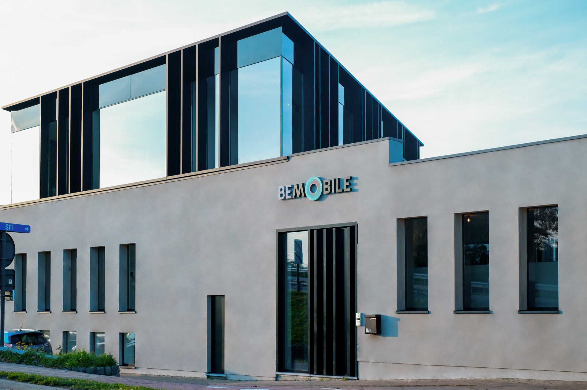 The Be-Mobile headquarters in Merelbeke-Melle, near Ghent, Belgium.