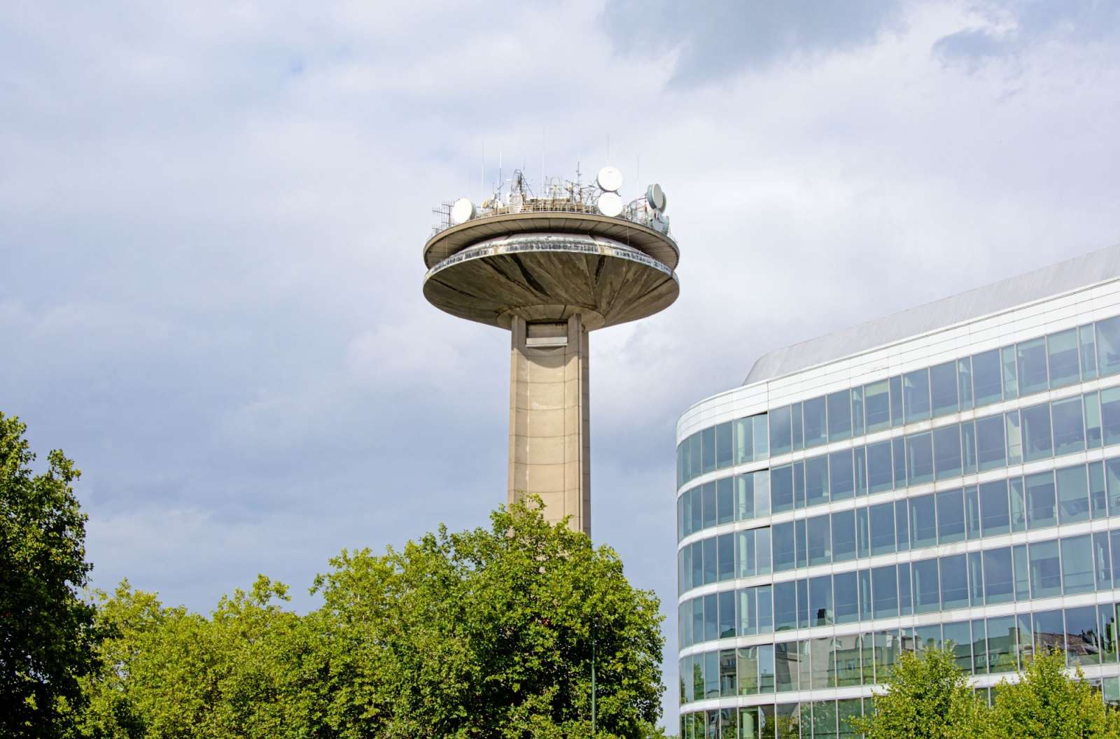 VRT broadcasting tower and office building in Brussels.