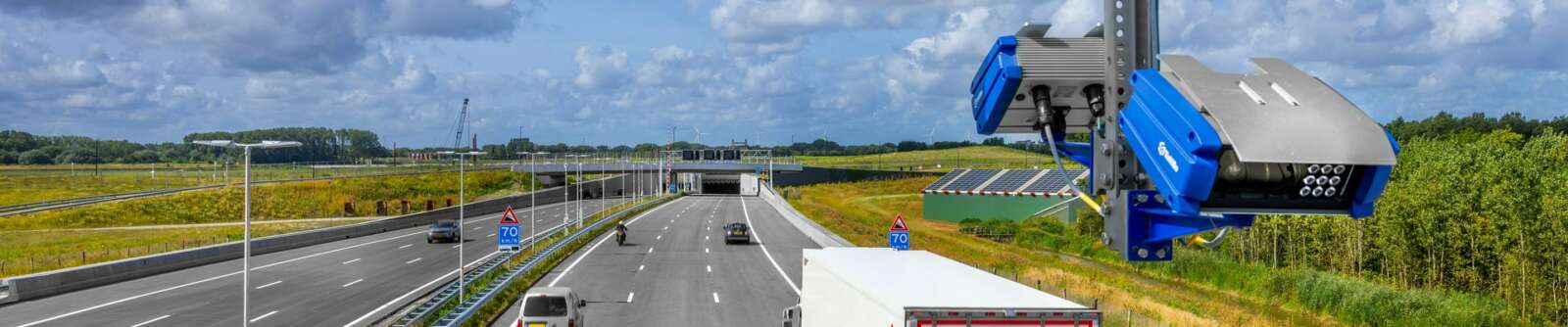 A24/Blankenburg connection motorway with electronic tolling gantry — Be-Mobile enables automatic e-TOL payment