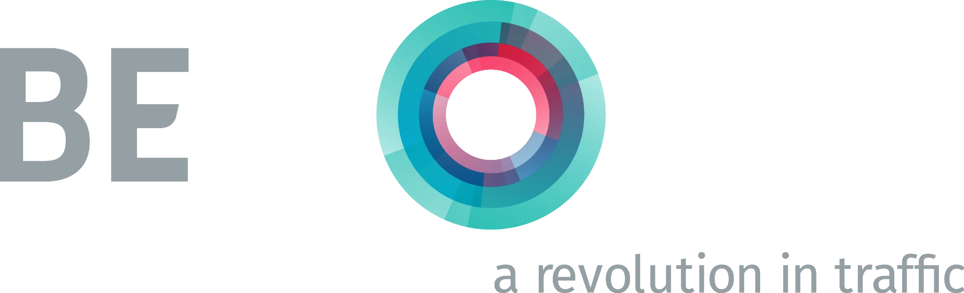 Be-Mobile logo with tagline, negative for dark backgrounds, PNG